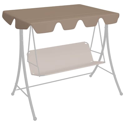 vidaXL - Vervangingsluifel - voor - schommelbank - 150/130x105/70 - cm - taupe