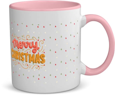 Akyol - kerst merry christmas koffiemok - theemok - roze - Kerstmis - kerst beker - winter - kerst - christmas - kerst cadeau - 350 ML inhoud