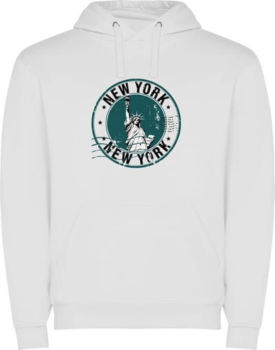 Witte Wanna have hoodie voor de echter Amerika / Verenigde Staten liefhebber Poststempel van de staat New York Print Full Color Color merk Roly maat L
