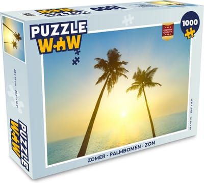 Puzzel Zomer - Palmbomen - Zon - Legpuzzel - Puzzel 1000 stukjes volwassenen