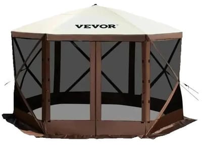 Solayne Tent - Partytent - Tuinhuis - Paviljoen - Partytent opvouwbaar - 3x3x2.50m - Waterdicht - Easy up - Incl. draagtas - Bruin