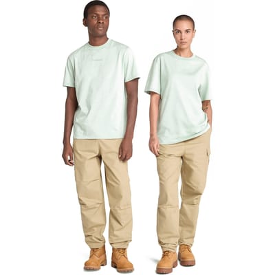 Timberland Unisex Embroided Logo Short Sleeve Tee Cameo Green Taglia: L | Maglie Sportivi Outlet | Unisex | Verde