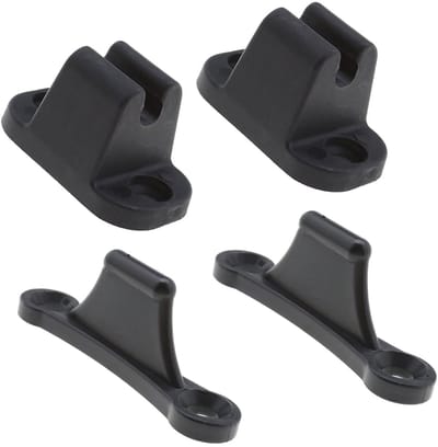 Dailygoods- Deurhouder Set - 2x Zwarte Deurstopper - Kunststof - Voor Camper/Caravan - Eenvoudige Installatie - Duurzaam Materiaal