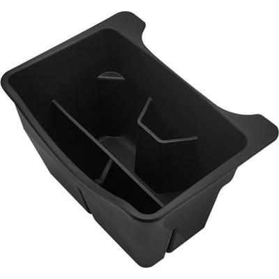 Achter Middenconsole Organizer Vervanging voor Tesla Model Y, TPE Achterbank Opbergdoos Tweede Rij zwart