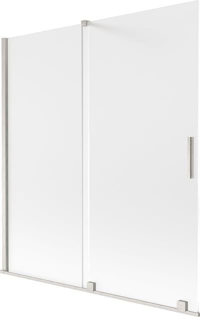 Mexen Velar badwand 2-delige schuifbare 150 x 150 cm, mat, geborsteld nikkel - 896-150-000-31-97
