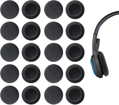 Dailygoods- Hoofdtelefoonkussens 50 mm - Vervangende Oorkussens - Zachte Schuimrubberen Kussens - 10 Paar - Lichtgewicht en Comfortabel