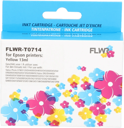 FLWR - Cartridges / Epson T0714 / geel / Geschikt voor Epson