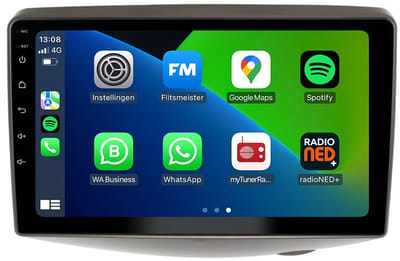 CarPlay autoradio geschikt voor Toyota Yaris | 1999 t/m 2005 | Android 13 | Draadloos Apple CarPlay & Android Auto | 2GB + 32GB | 8-Core processor | Davilon | Low versie | Bluetooth & Wifi