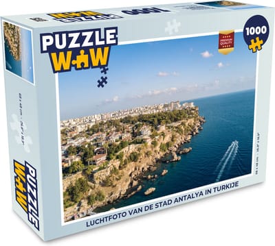 Puzzel Luchtfoto van de stad Antalya in Turkije - Legpuzzel - Puzzel 1000 stukjes volwassenen