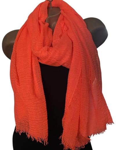 Dames effen kleur sjaal 72# Flurescent oranje