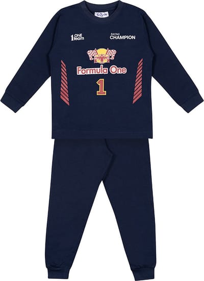 Fun2Wear - Pyjama Driver 1 - Navy Blauw - Maat 134/140