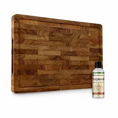 CasaCucina Snijplank Acacia - Houten snijplank - Borrelplank - Met onderhoudsolie - 38x26x4cm – Serveerplank