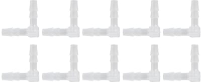 Allecto - Plastic Elleboog Slangpilaar - 90 Graden - Slangaansluiting - 10 Stuks - Tuinslangonderdelen - Gelijk Prikkeldraad Joint Adapter