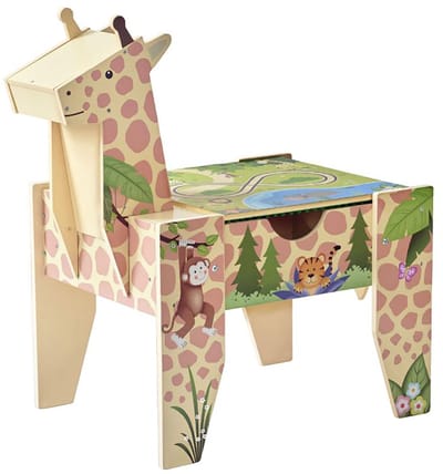 Teamson Kids Houten Speeltafel - 2-in-1 Activiteitentafel - Giraffe