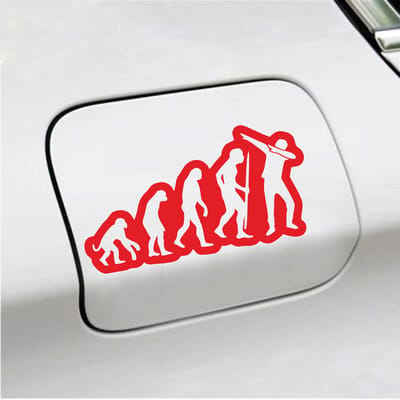 Bumpersticker - Dab - 7,7 X 14,8 - Rood