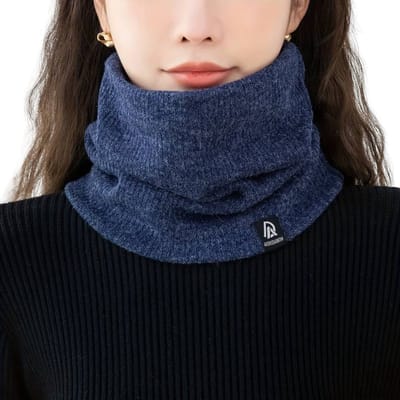 Nivard Nekwarmer - Dames - Fleece - Motor - Bandana - Masker - Colsjaal - Sjaal - Gewatteerd - Skiën - Warm - Casual - Donker Blauw