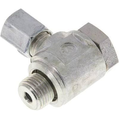 4LL & G1/8'' Verzinkt Stalen Swivel Joint Snijringkoppeling Buitendraad 100bar Draaibaar ISO 8434-1