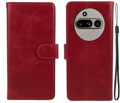 Rood agenda book case hoesje - Telefoonhoesje geschikt voor de Nothing Phone 3a