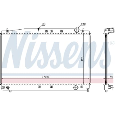 Radiator, motorkoeling NISSENS 64654A