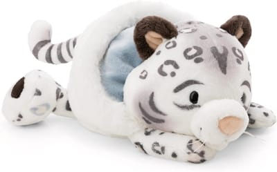 Pluche Luipaard Knuffel - Zacht Dierenknuffel - Knuffelen en Spelen - Gemaakt van Gerecycled Materiaal - 45 cm - Wit