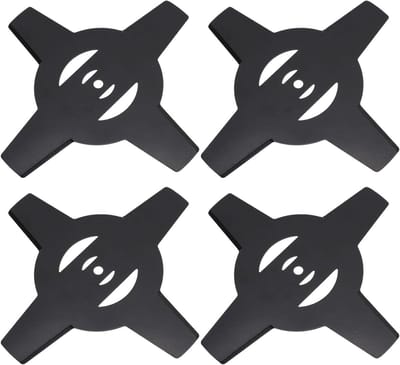4-delige Borstelschaar Mes Set met 4 Tanden - Hoogwaardig Staal Tuintrimmer Mes voor Efficiënt Gras Snijden en Onderhoud