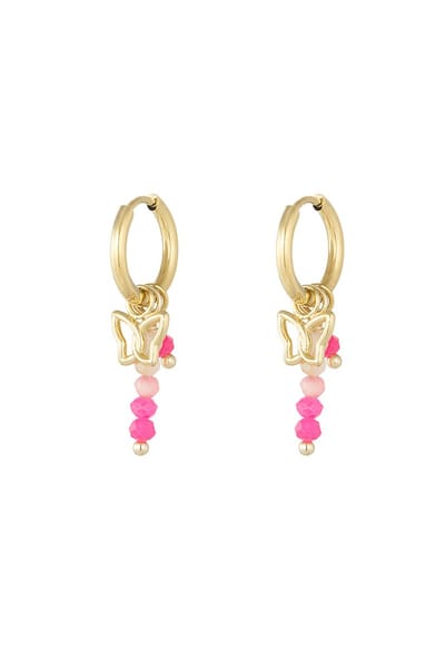 Oorbellen stary night - roze goud