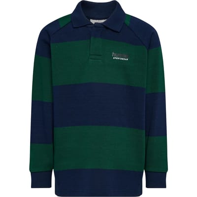 Hummel kinderpoloshirt met lange mouwen Hmljr Loose Striped Polo L/S 229832