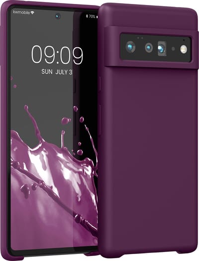 kwmobile telefoonhoesje geschikt voor Google Pixel 6 Pro - Hoesje met siliconen coating - Smartphone case in bordeaux-violet