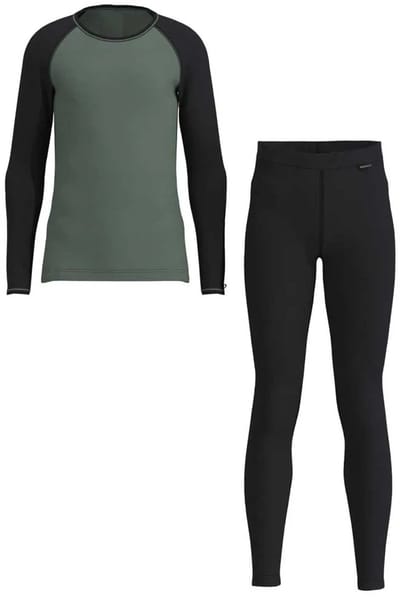 Loeffler Set Cb Transtex® Merino Basislaagbroek Groen 116 cm Jongens