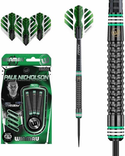 Winmau Paul Nicholson 90% Onyx - Dartpijlen - 22 Gram