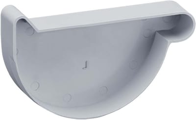 Gootdoorvoer 180mm - Dakgoot afsluiting - Regenwater opvangen - Zelfklevende basis - NW 180 links - Grijs