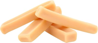 100% Naturele Kaassnack voor Honden van Verse Koeienmelk, Hoog Eiwit Gehalte, Lactosevrij, Glutenvrij, Tandverzorging, Handgemaakt in Duitsland - Formaat XS (4 x 25 g) voor Honden tot 4 kg