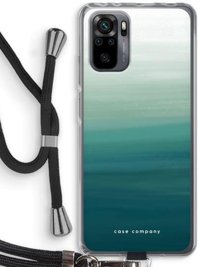 Case Company® - Hoesje met koord geschikt voor Xiaomi Redmi Note 10 Pro hoesje met Koord - Ocean - Telefoonhoesje met Zwart Koord - Bescherming aan alle Kanten en Over de Schermrand