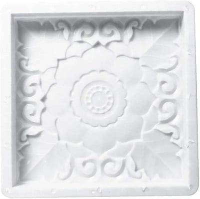 Bestratingsmal Vierkant - Beton mal - Tuinpad Maken - Herbruikbaar Plastic - 40x40x3.5 cm - Wit