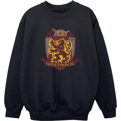Harry Potter Jongens Gryffindor borstembleem Sweatshirt (Zwart)