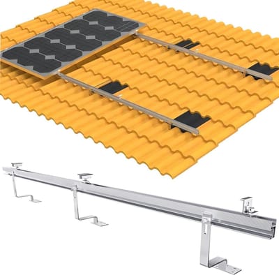 Montageset Zonnepanelen - Paneel Bevestiging - Dak Installatie - Aluminiumlegering - 30 mm klem - Zilver