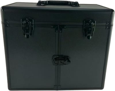 Barber Koffer - Mobiele Trolley - Gereedschap Opbergen - Inklapbaar Met Wielen - 40x20x38 cm - Zwart
