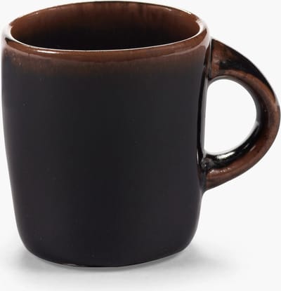 Serax Uncharted Out of Lines koffiekop 22cl zwart bruin (set van 2)