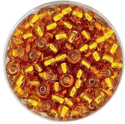9270-054 Rocailles topaz zilveren kern 4.5mm