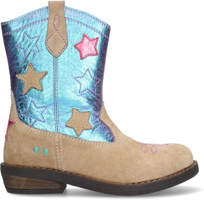 BunniesJR 224826-408 Meisjes Cowboy Boots - Taupe - Suède - Ritssluiting