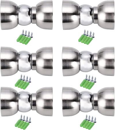 Roestvrijstalen deurhouder - Magnetische deurstoppers - Muurmontage deurstopper - Thuis en kantoor - Set van 6 stuks