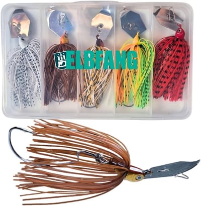 Chatterbait Set 12g voor Snoekbaars, Snoek en Baars - Set Kunstaas Vissen met Flitsende Staart