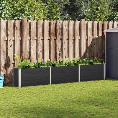 vidaXL - Plantenbak - verhoogd - 300x50x54 - cm - HKC - grijs