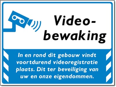 Video-camerabewaking bord - Forex - 30 x 40 cm - Weerbestendig