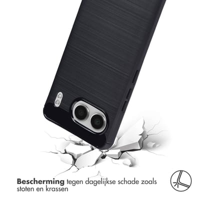 imoshion Hoesje - Geschikt voor OnePlus Nord 4 - Brushed Backcover - Zwart