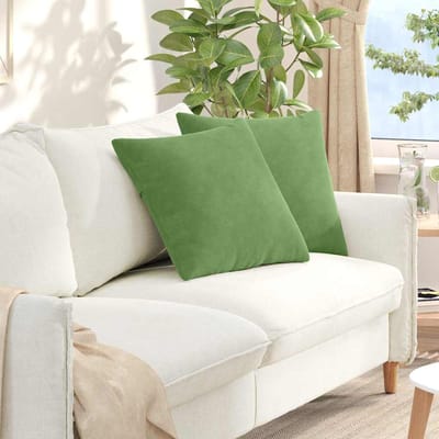 vidaXL - Zitkussens - 2 - pcs - Lichtgroen - 50 - x - 50 - cm - Corduroy - stof