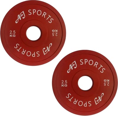 AJ-Sports Olympische Halterschijven Rubber 2.5 kg 2 stuks - halterschijf 50 mm - Gewichten set - Halters - Halterset - Halterstang - Halterbank - Fitness - Krachttraining