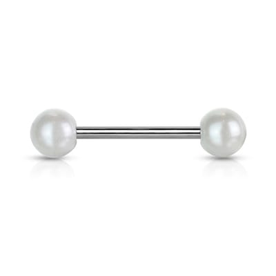 Piercing parel bal 1.6x6 - wit - LMPiercings
