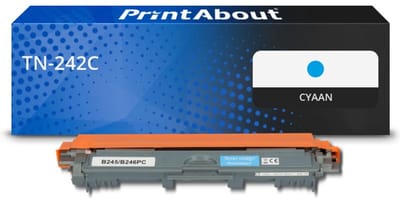 PrintAbout huismerk Toner TN-242C Cyaan Geschikt voor Brother