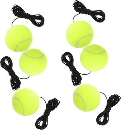 Tennis Oefenset - Rebound Trainer - Continu Oefenen - Verbeterde Elasticiteit - 6 Stuks - Multi